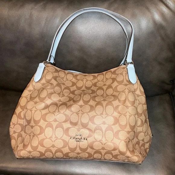 Coach Hallie Shoulder Hobo Bag in Signature Canvas - Picture 3 of 15